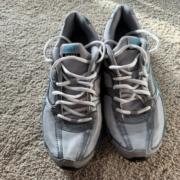 Nike Reax Run 5 Running Shoes Athletic Sneaker Women's Size 8.5 Gray Blue Silver - Picture 2 of 11